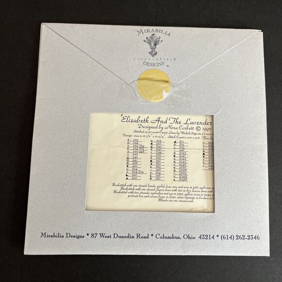 OOP Mirabilia ELIZABETH AND THE LAVENDER SKY Nora Corbett Cross Stitch Pattern - Picture 3 of 4